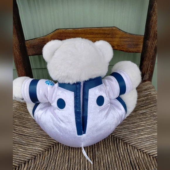 Snowflake Captain Polar Bear in White Astronaut Suit Sitting 8" stuffed animal - Picture 3 of 15